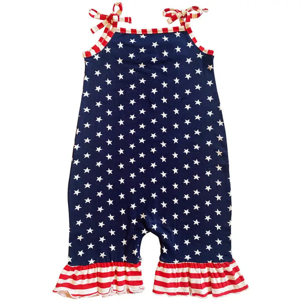 Stars & Stripes Baby Girl Romper