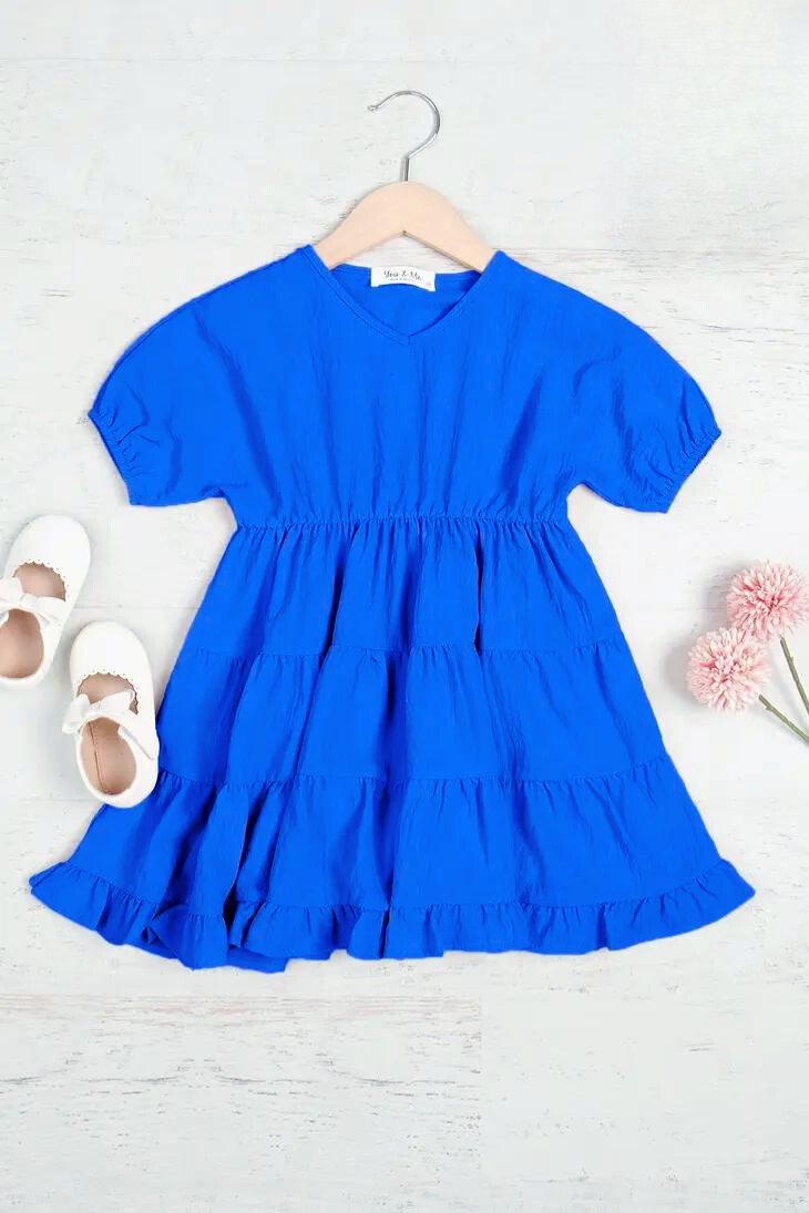 Royal Blue Short Sleeve Tiered Dress Little Pink Princess Boutique Royal Blue Short Sleeve Tiered Dress Little Pink Princess Boutique