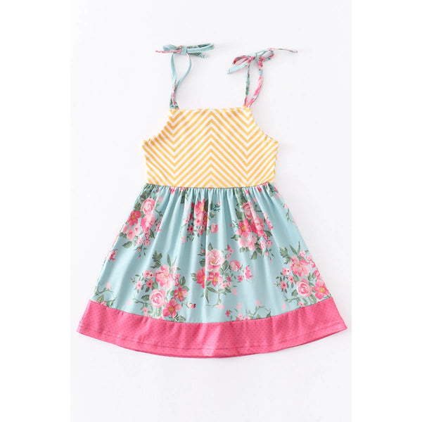 Mustard Mint Floral Dress