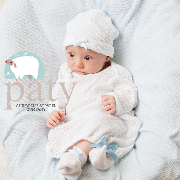 Paty Signature Booties- Blue Trim
