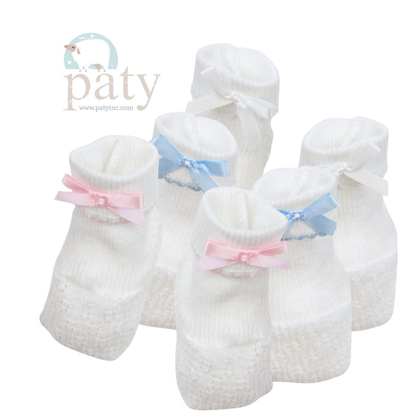Paty Signature Booties- Blue Trim