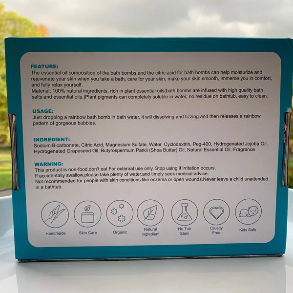 Rainbow Bath Bomb Set