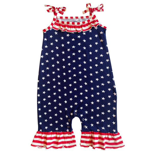 Stars & Stripes Baby Girl Romper