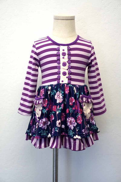 Melissa Purple Floral Dress