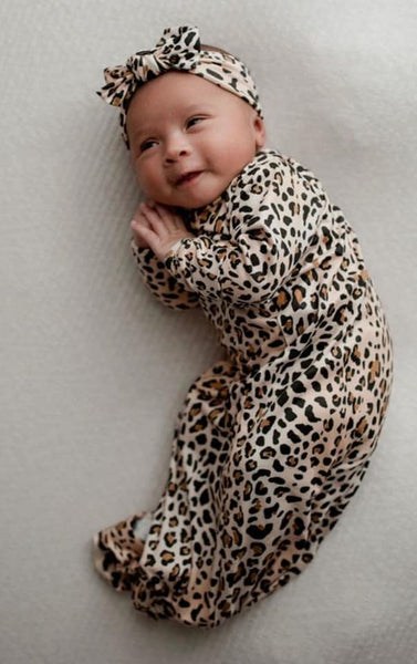 Leopard Gown Set