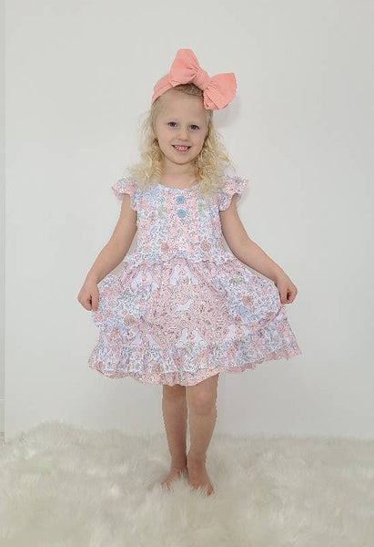 Busy Bunny Girls Dress
