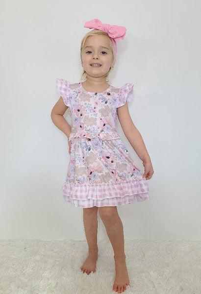 Pastel Bunny Girls Dress