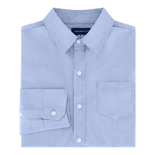 Andy & Evan Blue Chambray Button-Down