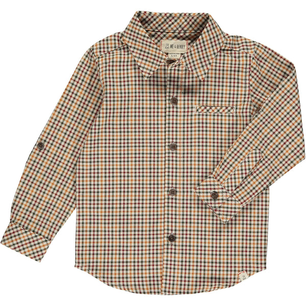 Atwood Navy/Gold Plaid Shirt