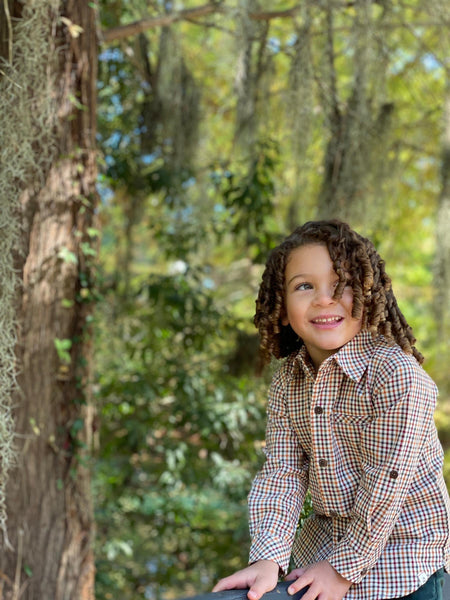 Atwood Navy/Gold Plaid Shirt