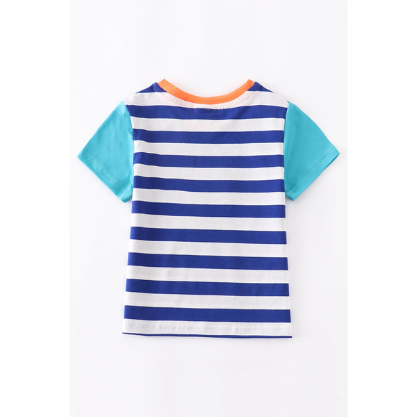 Striped turtle raglan short set