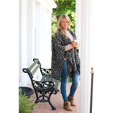 Black Leopard Kennedy Shawl