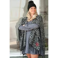 Black Leopard Kennedy Shawl