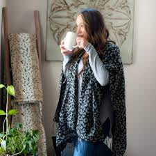 Black Leopard Kennedy Shawl