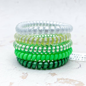 Shades of Green Skinny Hair Coil Pack