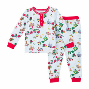 Blue Toyland Christmas Toddler Pajama Set