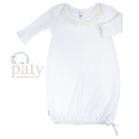 Paty Layette with Ivory Chiffon Trim