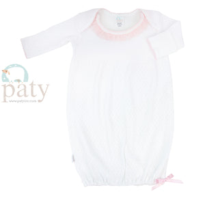 Paty Layette with Pink Chiffon Trim