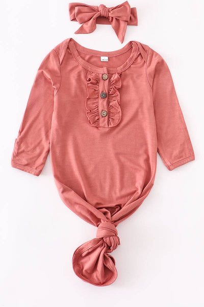 Rose Bamboo Baby Gown Set