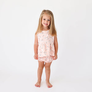 Tiny Spring Daisy Two-Piece Flutter Top and Bloomer Set