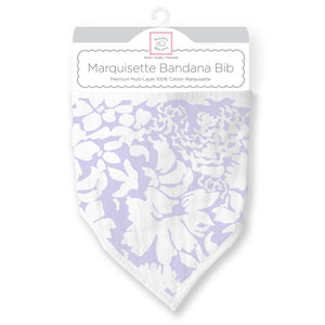 Marquisette Bandana Bib, Lush, Lavender