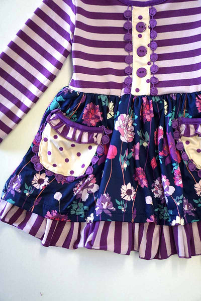 Melissa Purple Floral Dress