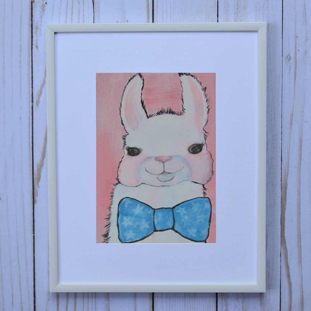 Pink Llama Framed Art Print