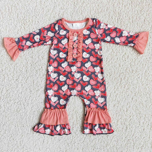 Pink Heart Rompers
