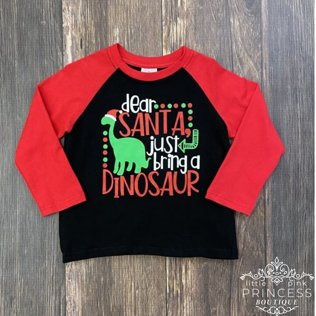 Just Bring A Dinosaur Raglan Shirt