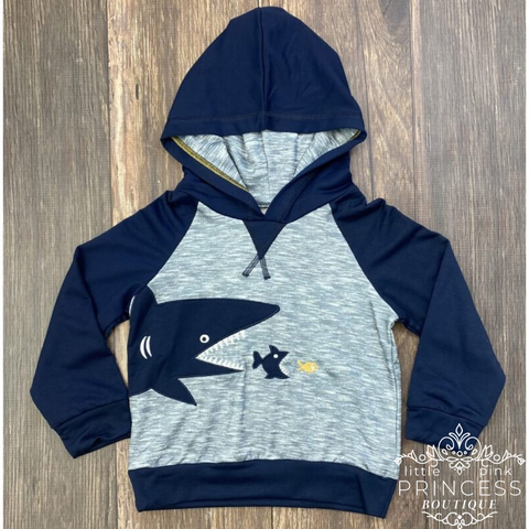 Shark Bites Heathered Raglan Hoodie