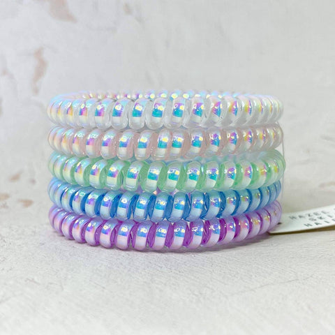 Pastel Metallic Skinny Hair Coil Pack