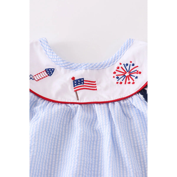 Patriotic Embroidered Girl Set