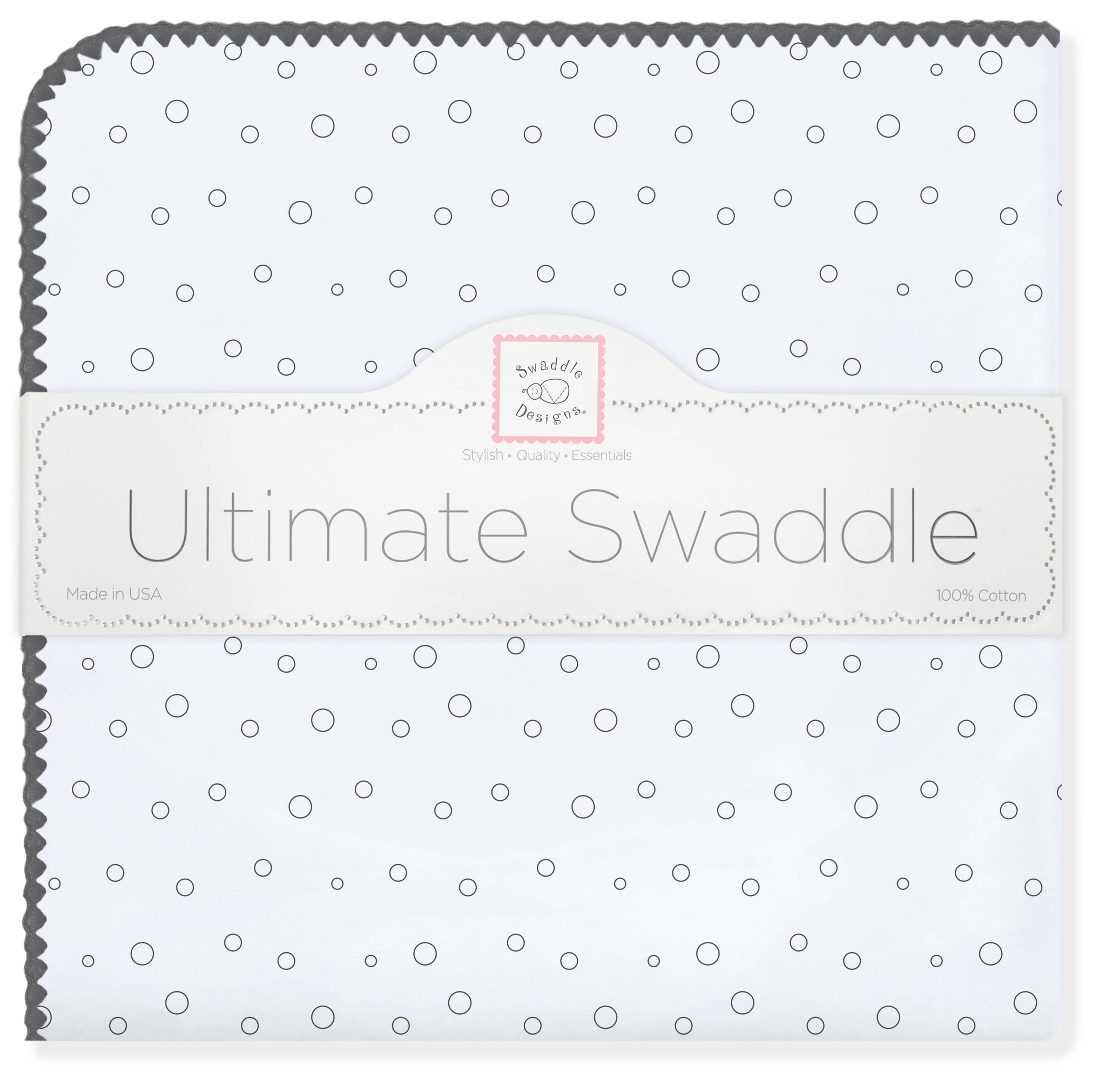 Ultimate Swaddle Blanket, Bubble Dots on Soft Blue