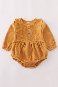 Ginger Corduroy Baby Bubble Romper