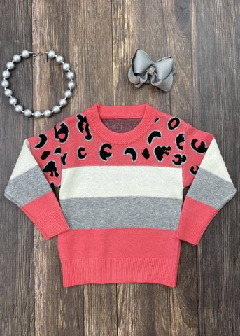 Hot Pink Animal Print Sweater