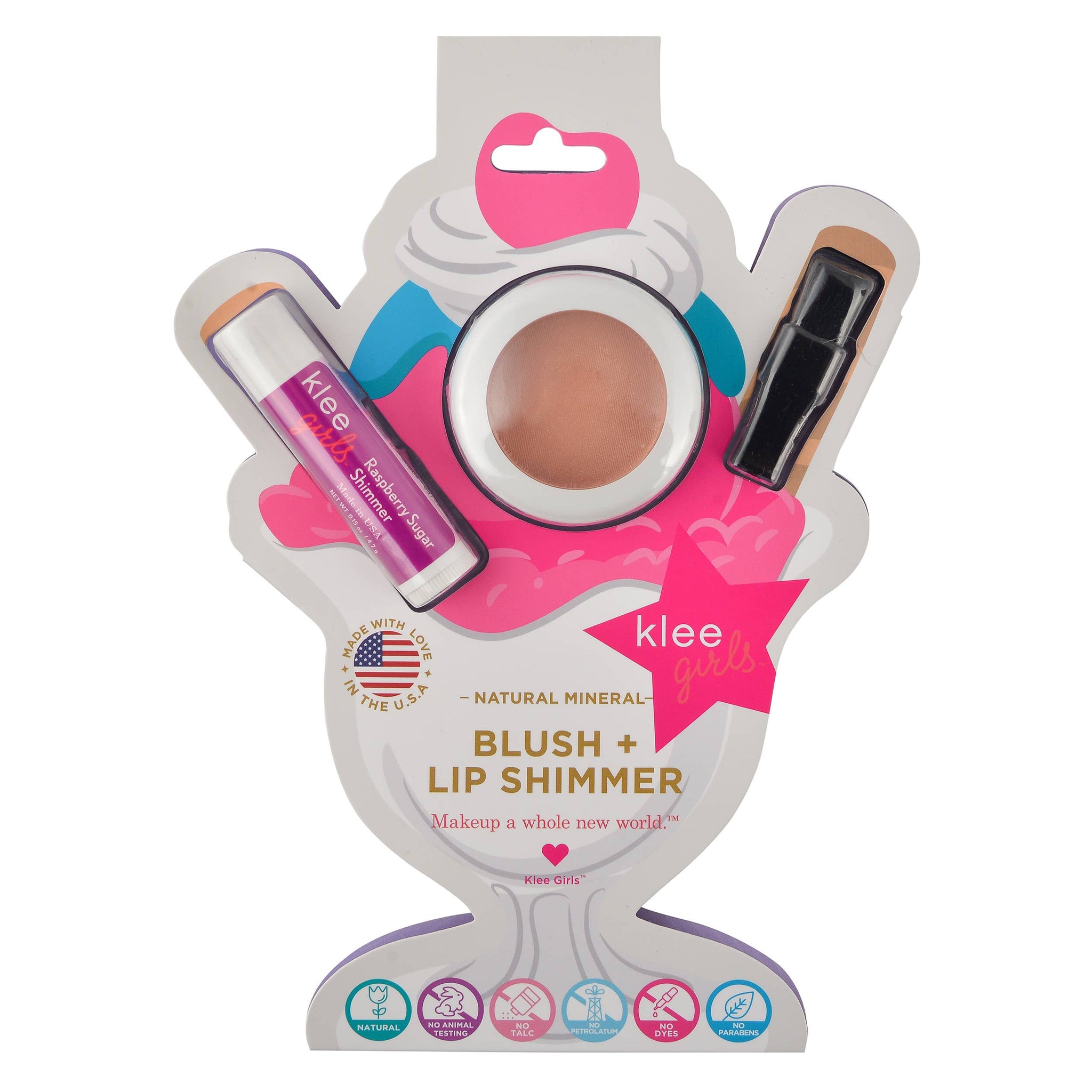 Cotton Candy Glow - Klee Girls Natural Blush Lip Shimmer
