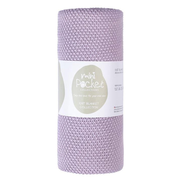 Lavender 100% Cotton Knit Baby Blanket