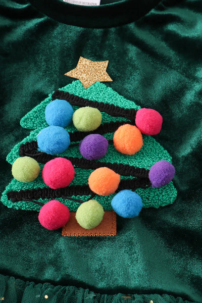 Green Velvet Christmas Tree Top